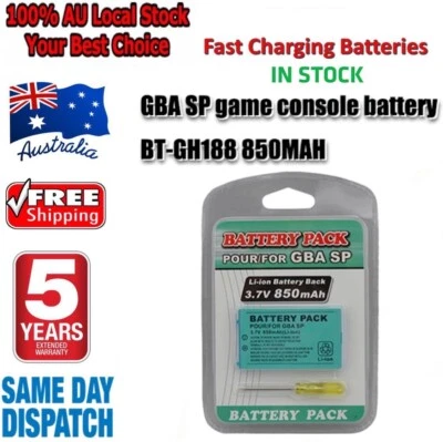 CONTRATA 3.7V 850mAh For Nintendo GBA SP Rechargeable Li ion Battery Pack + Tool