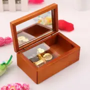 Japan Sankyo Rectangle jewelry Wooden Music Box : ♫ EDELWEISS ♫