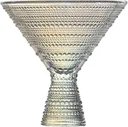 Fortessa Jupiter Beaded Hobnail Glass, 11.5 Ounce Martini (Set of 4), Iridescent