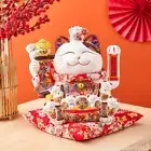 Ceramic Maneki Neko Lucky Cat Home Decor Waving Hand Cat Feng Shui Ceramic