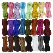 24 Rolls Leather Beading Thread Cord String for Bracelet Necklace Jewelry Making
