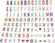 Peakloong Letter & Symbol Pack For A4 Cinematic Light Up Sign Box Cinema LED Letter Lamp (104 Multicolor Letters And Symbols)