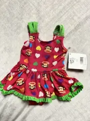Small Paul Paul Frank Infants Girls One-Piece Swimsuit Size 12M Pink