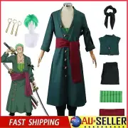 Anime One Piece Roronoa Zoro Cosplay Costume Completed Uniform Xmas Costume Gift