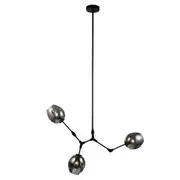 UGE Lindsey Adelman Replica 3 Light Branching Bubble Chandelier -Black/Smoke