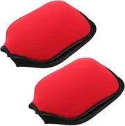 BESPORTBLE 2pcs Pickle Racket Cover Paddle Case Table Tennis Bat Case Paddle Storage Bag Paddle Container Racquet Sleeve Cover Paddle Wrap Racket Carry Bag Paddle Holder Red Neoprene