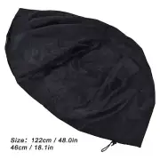 Black Fire Pit Cover Round Patio Outdoor Fireplace Cover Waterproof Dustproof MG
