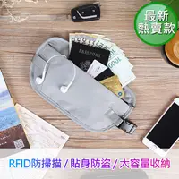 在飛比找PChome24h購物優惠-【晨品】GOX 防盜隱形腰包 RFID防盜 防掃描 灰色L號