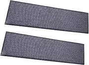 MYCENSE 2 Pieces Carpet Stair Treads for Wooden Steps Indoor Stairway Carpets Washable Peel and Stick Non Skid Runners for Elderly, White Black