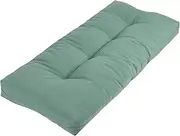 FUNHOME Patio Bench Cushion 42 x 18 Inch, Non-Slip Water Resistant Long Seat Pads, Indoor Outdoor Tufted Loveseat Cushion for Garden, Swing, Settee, Window, Wicker, Front Porch(Aqua Leala)