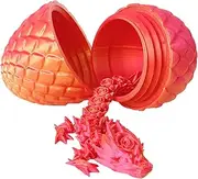 3DPrinted Dragon Egg, Full Articulated Dragon Crystal Dragon with Dragon Egg, 3DPrinted Articulated Dragon, Crystal Dragon Fidget Toy Adults Fidget Toys for Desktops, Car Dashboards