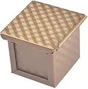AUJING Mini Pullman Loaf Pan, Square Toasted Bread Baking Pan, Wavy Bread Toast Mold with Lid, Non-Stick Water Cube Toast Box for Oven Baking