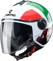 Caberg Riviera V4 X Alpha, open face helmet , color: White/Red/Green/Black , size: L
