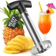 Pineapple Corer and Slicer, Heavy-Duty Stainless Steel Pineapple Cutter with Rei