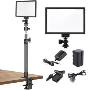 VILTROX L116T LED Panel Studio Video Light + 4400mAh Battery + Desk Clamp Stand