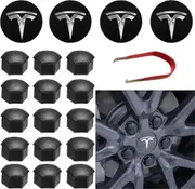 Tesla Wheel Cap Kit - Center Hub Cap Set for Model Y, Model 3, Model S, Model X