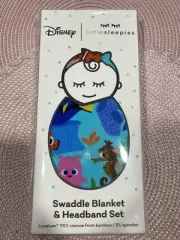 NIB Little Sleepies Disney NEMO REEF- Swaddle & Bow Set In Hand Ready to Ship!
