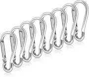 8 Pack Flag Pole Ring Replacement Carabiner Clips Aluminum Alloy Snap Hooks