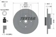 Brake disc TEXTAR 92133303 for PEUGEOT 307 (3A/C) 1.6 2000-2007
