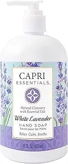 Capri Essentials Natural Hand Soap with Essential Oils - White Lavender, 16 oz.