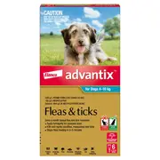 Advantix Flea & Tick Treatment 4-10kg Dog 3pk