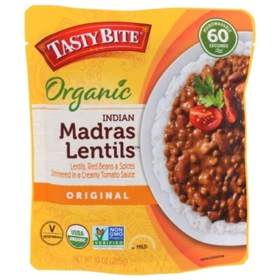 Organic Madras Lentils 10 Oz(Case Of 6) By Tasty Bite