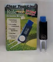 DIVOT TOOL STILETTO GOLF RULE 16. GREENS BRUSH