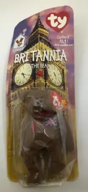 MCDONALDS TY BEANIE BABY BRITANNIA THE BEAR- TAG ERRORS 1993-OAKBROOK