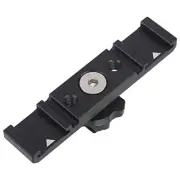 Dual Cold Shoe Mount Bracket Dual Cold Shoe Mount Plate Adapter Dual Hot Shoe