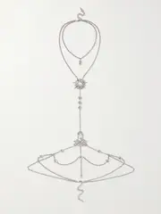 [RABANNE] RABANNE - Silver-tone Crystal Body Chain - One size One size Silver