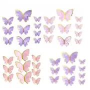 10Pcs Butterfly Paper Toppers Happy Birthday Cake & Festival Theme Decor