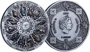 AIMALL Twelve Constellations Coin Sun and Moon Challenge Medal, Double-Sided Embossed Silver-Plated Decorative Collectible, 40mm x 40mm