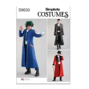 Men's Costume Coats Sewing Pattern Kit, Code S9630, Sizes 34-36-38-40-42, Mul...
