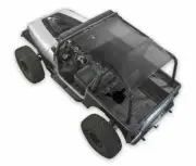 SpiderWebShade Mesh Bikini Top-Black, for Jeep YJ; SWS-SHDTOP-01-YJ-BLK