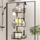 over the Door Shower Caddy Pantry Organizer Rack with Reliable Hooks, Sturdy Rus