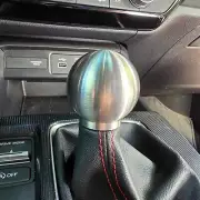 SSCO SILVER SR-H+ 580 w/ HONDA BOOT RETAINER - STAINLESS STEEL SHIFT KNOB (for: Honda)