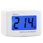 EU US 110V 220V DM55-1 LCD Digital Voltmeter Socket Voltage Tester Wall Mounted