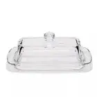 Our Table Butter Dish Keeper Glass Covered/Comes With A Removable Lid - NOB