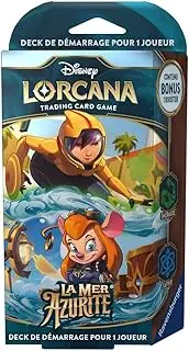 Ravensburger Disney Lorcana TCG: Preconstructed Deck for 1 Player The Sea Azurite - Emerald & Sapphire, Age 8+