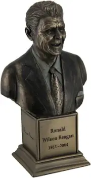 Ronald Wilson Reagan Bronze Finish Statue on Inscribed Plinth