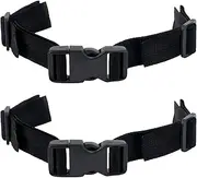 Pack of 2 Adjustable Chest Strap Backpack, Nylon Chest Strap with Buckle, Quick Release Backpack Strap, Robust and Durable, Non-Slip, All-Purpose Strap for Jogging, Hiking, Outdoors, Black