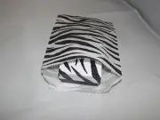 50 5x7 Zebra Bags Merchandise Flat Paper Bags, Black and White Striped Party bag
