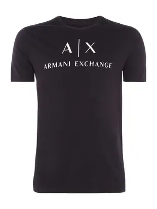 全新正品 Armani Exchange AX logo 黑色短袖T-shirt 黑tee 短T恤 阿瑪尼 亞曼尼 素T