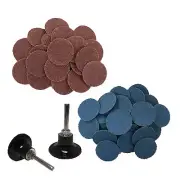250 - 2" Roloc Zirc & A/O Quick Change Sanding Disc Bundle and Mandrel