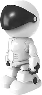 Wireless Robot Camera, Home Surveillance Camera Robot, New Wireless Indoor Motion Detection Spaceman, 2025 Auto 1080P Tracking Pan 355° Tilt 45° with APP Control (White)