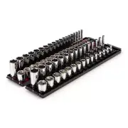 TEKTON Socket Set w/ Rails 3/8" Drive 6-Point (1/4 in.-1 in 6 mm-24 mm) (68-Pcs)