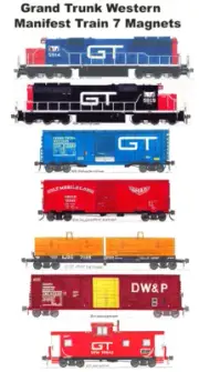 Grand Trunk Western Manifest Train 7 magnets Andy Fletcher