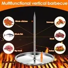 Vertical Skewer for Grill Stainless Steel Pastor Skewer with 2 Removable QAYLI