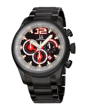 Joshua & Sons Men's Brushed Stainless Steel Watch