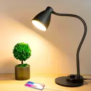 LED Desk Lamp with USB Charging Port 3 Color Modes Dimmable Reading Light